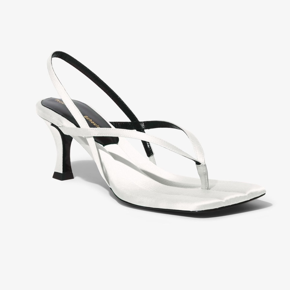 Proenza Schouler white square toe thong sandal